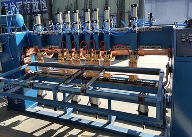 Προσαρμοσμένη χρώματος 100KVA αυτόματη καλωδίων μηχανή συγκόλλησης σημείων πλέγματος πολυσημειακή