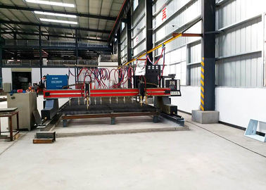 CNC5-4000X14000 φλόγα λουρίδων πολυ-κεφαλιών τύπων ατσάλινων σκελετών και τέμνουσα μηχανή πλάσματος