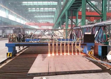 CNC φλόγα λουρίδων τύπων ατσάλινων σκελετών και τέμνουσα μηχανή πλάσματος για τη γραμμή παραγωγής 3200X10000mm ακτίνων Χ τέμνον μέγεθος