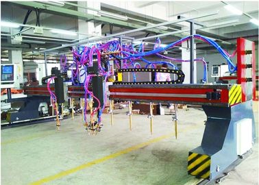 CNC5-5000X14000 φλόγα λουρίδων πολυ-κεφαλιών τύπων ατσάλινων σκελετών και τέμνουσα μηχανή 9+1+1 πλάσματος